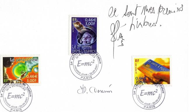 01 bf39 22 09 2001 le siecle au fil des timbres sciences 1