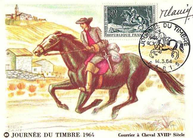 19 1406 courrier a cheval xviiie siecle