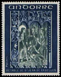 192d 222 16 09 1972 retable de la chapelle de saint jean de caselles bleu et gris bleu