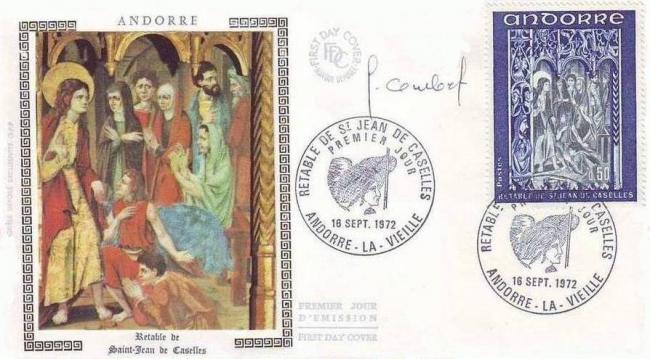 192f 222 16 09 1972 retable de la chapelle de saint jean de caselles bleu et gris bleu