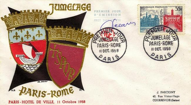 28 1176 11 10 1958 jumelage paris rome