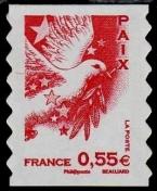 41e 4200 marianne valeurs de l europe rouge paix provenant de carnet