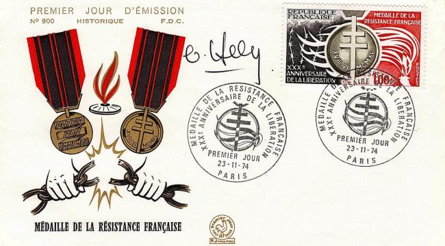 90 1821 23 11 1974 medaille de la resistance