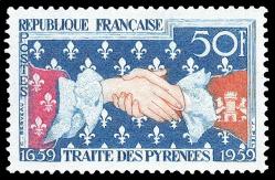 10a 24 10 1959 1223 tricentenaire du traite des pyrenees