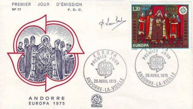 41 244 26 04 1975 europa fresques de l eglise de la cortinadacouronnement de saint marti xvi